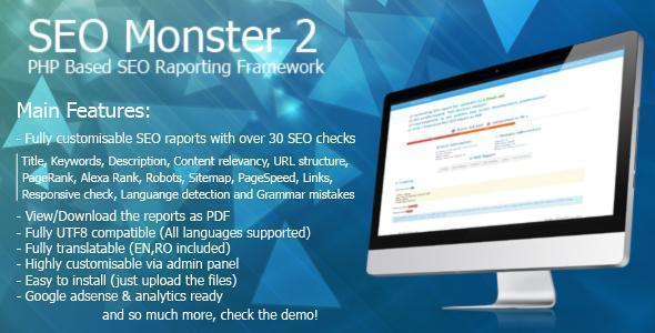 SEO Monster 2 - On-page SEO Reporting App